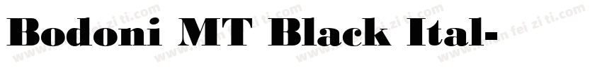 Bodoni MT Black Ital字体转换